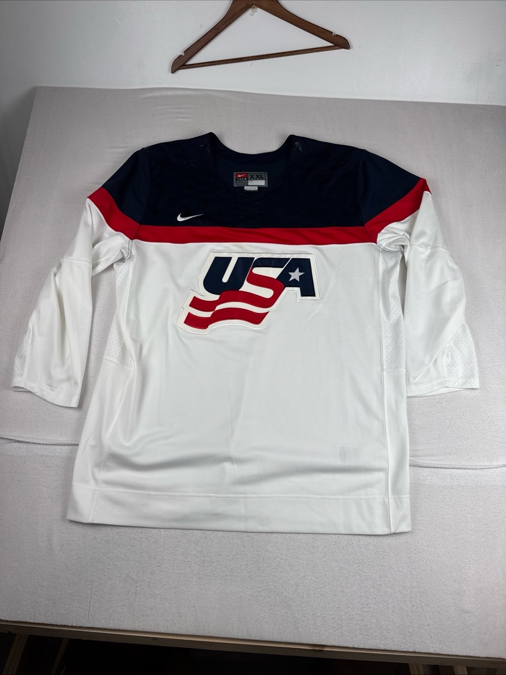 USA Hockey Nike Replica Jersey Men's Olympics Team IIHF Sz XXL White